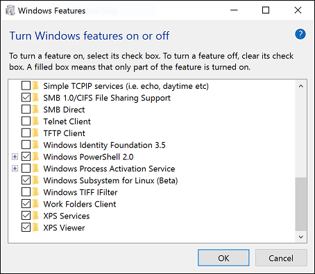 WSL Windows Feature